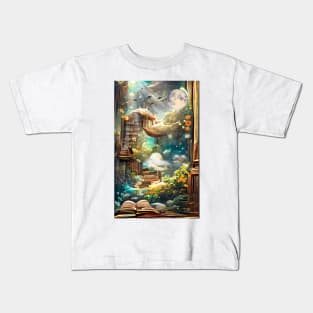 Library in Ocean| National library week | literacy week Kids T-Shirt